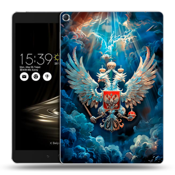 Силиконовый чехол на ASUS ZenPad 3S 10 с принтом Герб флаг России