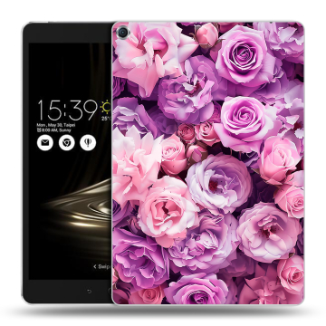 Силиконовый чехол на ASUS ZenPad 3S 10 с принтом лавандовые розы