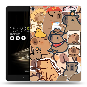 Силиконовый чехол на ASUS ZenPad 3S 10 с принтом капибара