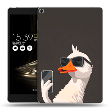 Силиконовый чехол на ASUS ZenPad 3S 10 с принтом утка в очках