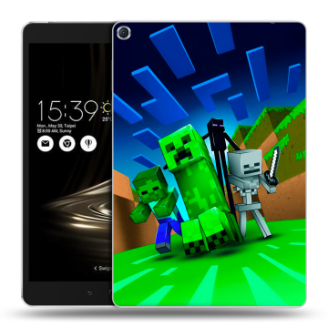 Силиконовый чехол на ASUS ZenPad 3S 10 с принтом Майнкрафт