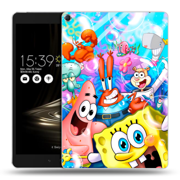 Силиконовый чехол на ASUS ZenPad 3S 10 с принтом спанчбоб спанч боб