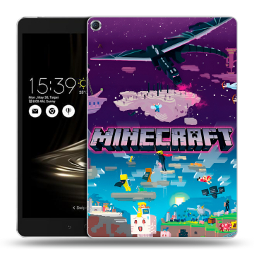 Силиконовый чехол на ASUS ZenPad 3S 10 с принтом Майнкрафт Minecraft