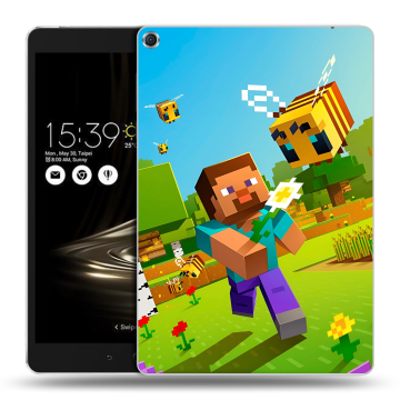 Силиконовый чехол на ASUS ZenPad 3S 10 с принтом Майнкрафт Minecraft