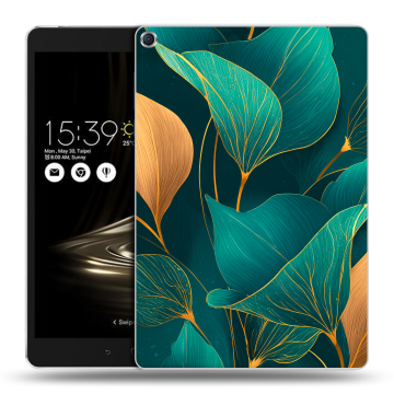 Силиконовый чехол на ASUS ZenPad 3S 10 с принтом Листья и золото Силиконовый чехол на ASUS ZenPad 3S 10 с принтом Листья и золото