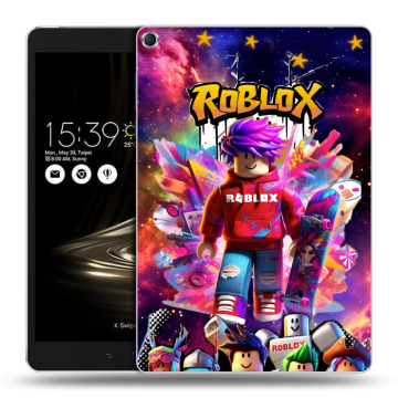 Силиконовый чехол на ASUS ZenPad 3S 10 с принтом Roblox Роблокс
