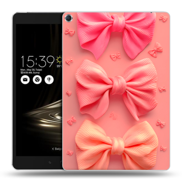 Силиконовый чехол на ASUS ZenPad 3S 10 с принтом Розовые бантики