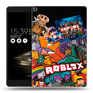 Силиконовый чехол на ASUS ZenPad 3S 10 с принтом Roblox Роблокс