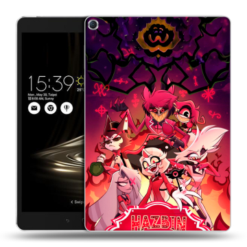 Силиконовый чехол на ASUS ZenPad 3S 10 с принтом Hazbin Hotel Отель Хазбин