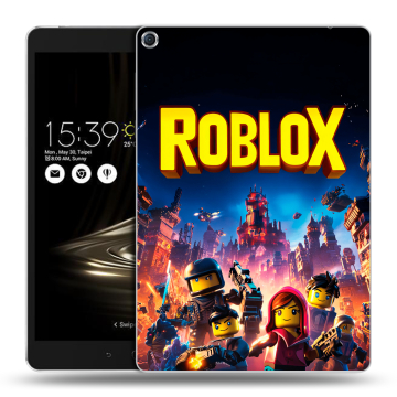 Силиконовый чехол на ASUS ZenPad 3S 10 с принтом Roblox Роблокс
