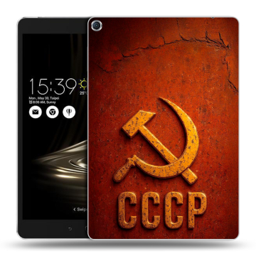 Силиконовый чехол на ASUS ZenPad 3S 10 с принтом Флаг Герб СССР