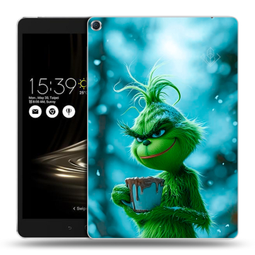 Силиконовый чехол на ASUS ZenPad 3S 10 с принтом Новый год гринч