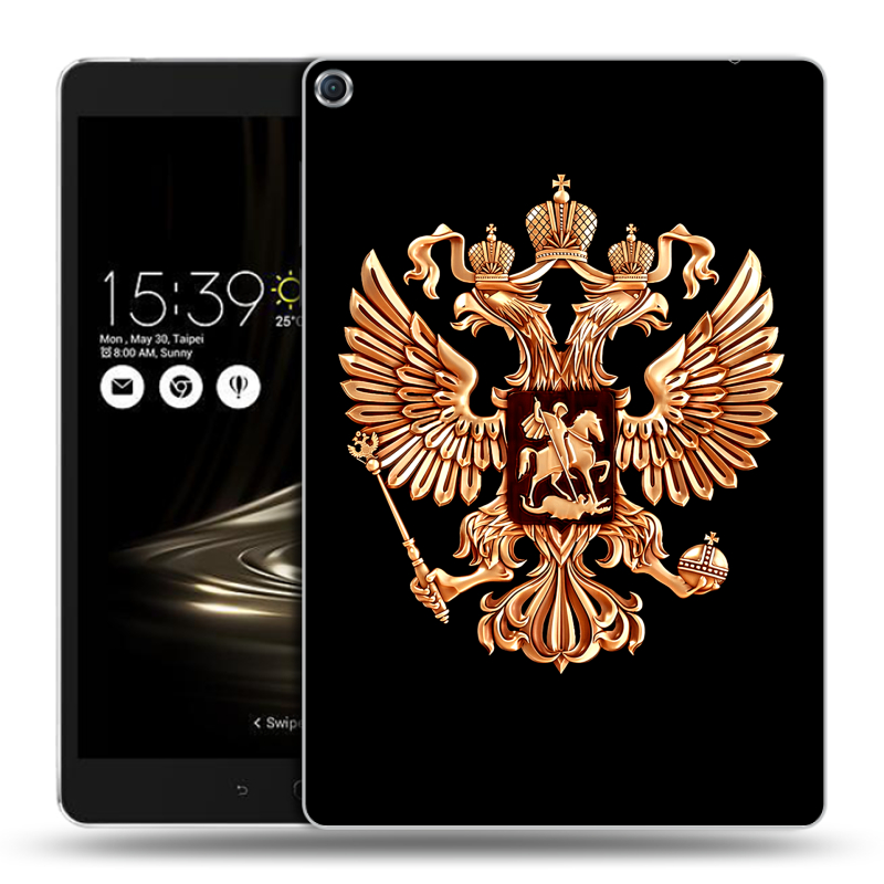 Силиконовый чехол на ASUS ZenPad 3S 10 с принтом Герб России золотой Силиконовый чехол на ASUS ZenPad 3S 10 с принтом Герб России золотой