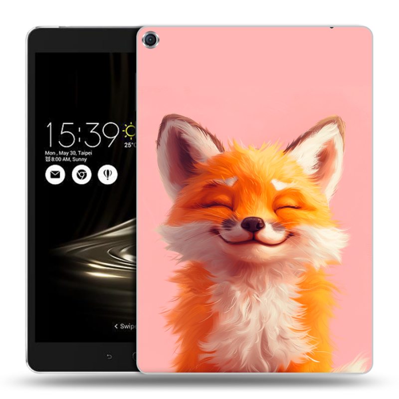 Силиконовый чехол на ASUS ZenPad 3S 10 с принтом милая лиса Силиконовый чехол на ASUS ZenPad 3S 10 с принтом милая лиса