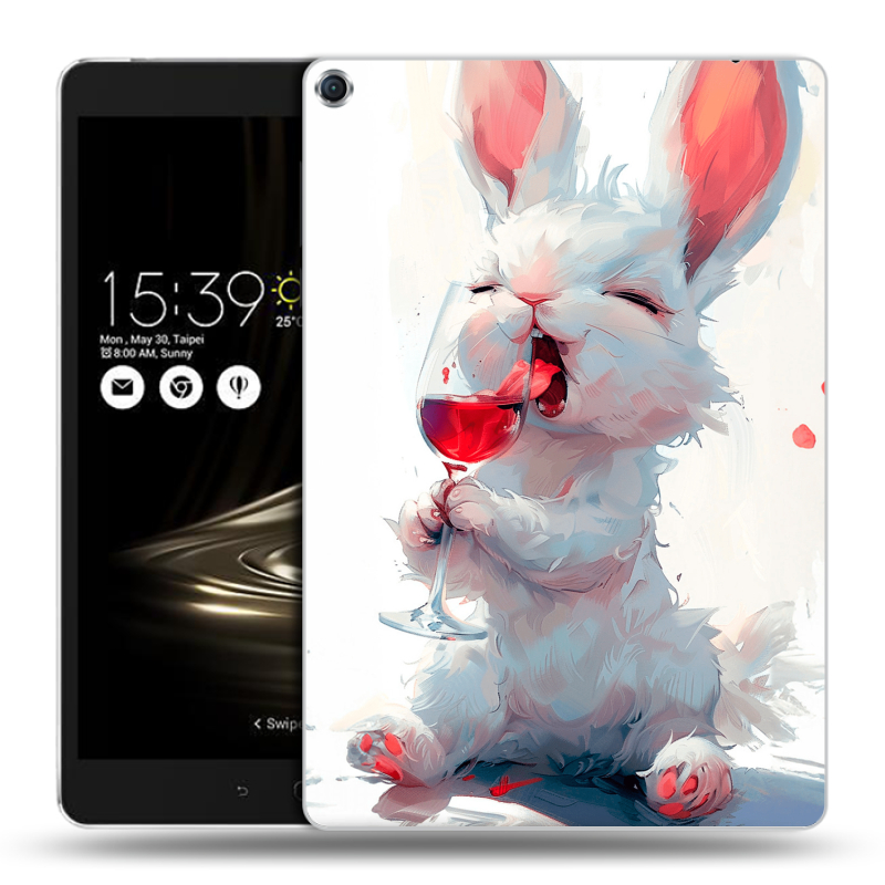Силиконовый чехол на ASUS ZenPad 3S 10 с принтом кролик зайчик Силиконовый чехол на ASUS ZenPad 3S 10 с принтом кролик зайчик