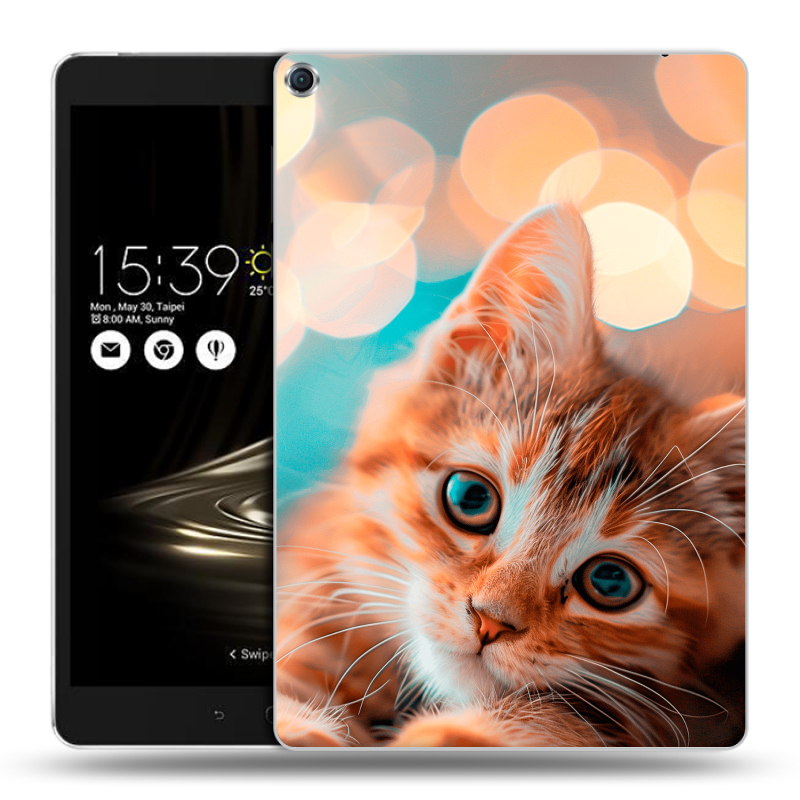 Силиконовый чехол на ASUS ZenPad 3S 10 с принтом котик Силиконовый чехол на ASUS ZenPad 3S 10 с принтом котик
