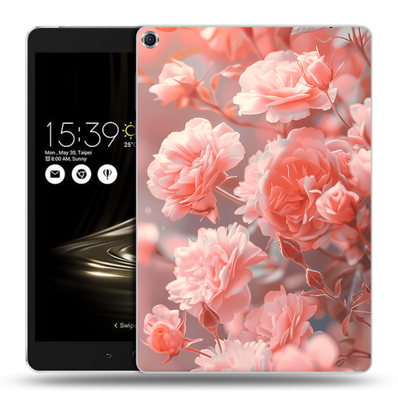 Силиконовый чехол на ASUS ZenPad 3S 10 с принтом Розы цветы Силиконовый чехол на ASUS ZenPad 3S 10 с принтом Розы цветы