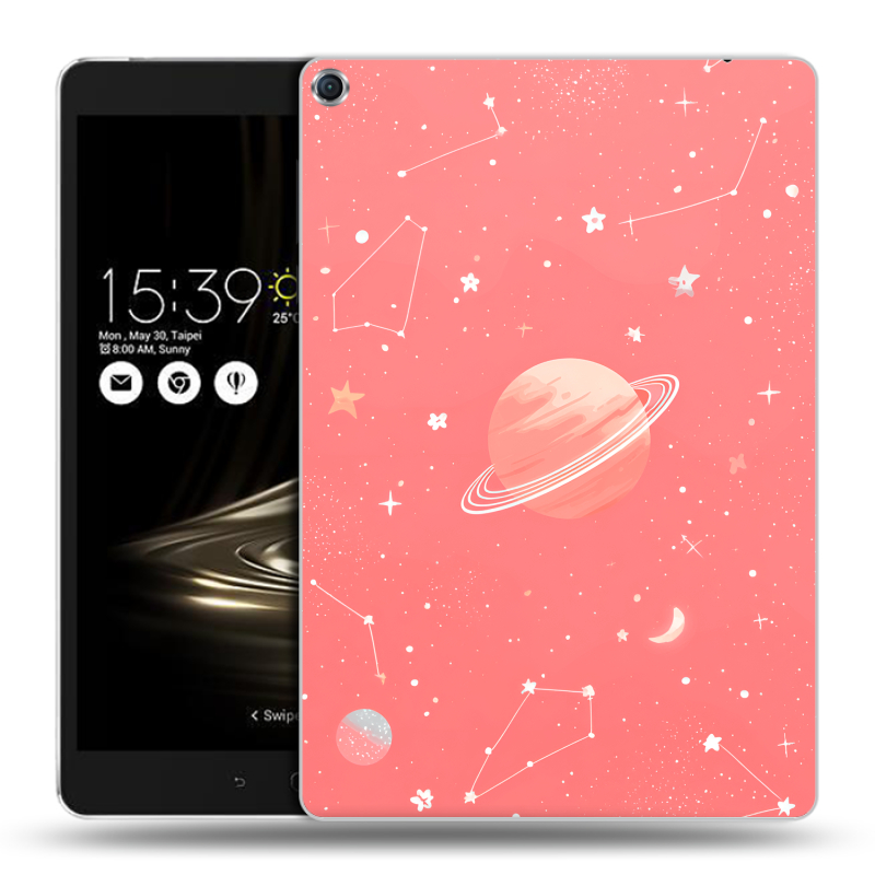 Силиконовый чехол на ASUS ZenPad 3S 10 с принтом Розовый космос Силиконовый чехол на ASUS ZenPad 3S 10 с принтом Розовый космос