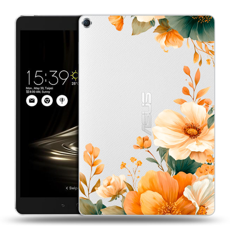 Силиконовый чехол на ASUS ZenPad 3S 10 с принтом Цветы принт Силиконовый чехол на ASUS ZenPad 3S 10 с принтом Цветы принт