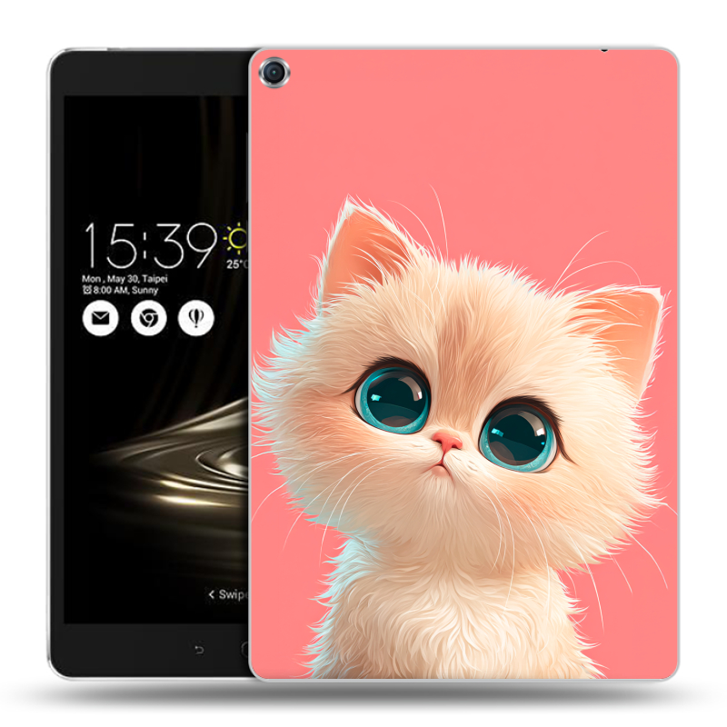 Силиконовый чехол на ASUS ZenPad 3S 10 с принтом Розовый котенок Силиконовый чехол на ASUS ZenPad 3S 10 с принтом Розовый котенок