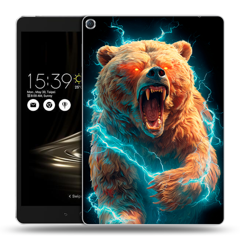 Силиконовый чехол на ASUS ZenPad 3S 10 с принтом Медведь Силиконовый чехол на ASUS ZenPad 3S 10 с принтом Медведь