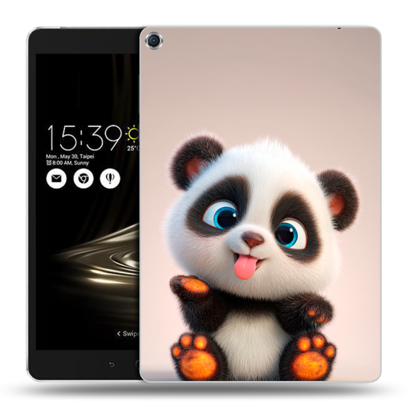 Силиконовый чехол на ASUS ZenPad 3S 10 с принтом милая панда Силиконовый чехол на ASUS ZenPad 3S 10 с принтом милая панда
