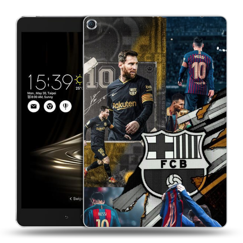 Силиконовый чехол на планшета ASUS ZenPad 3S 10 с принтом Messi Barcelona Силиконовый чехол на планшета ASUS ZenPad 3S 10 с принтом Messi Barcelona