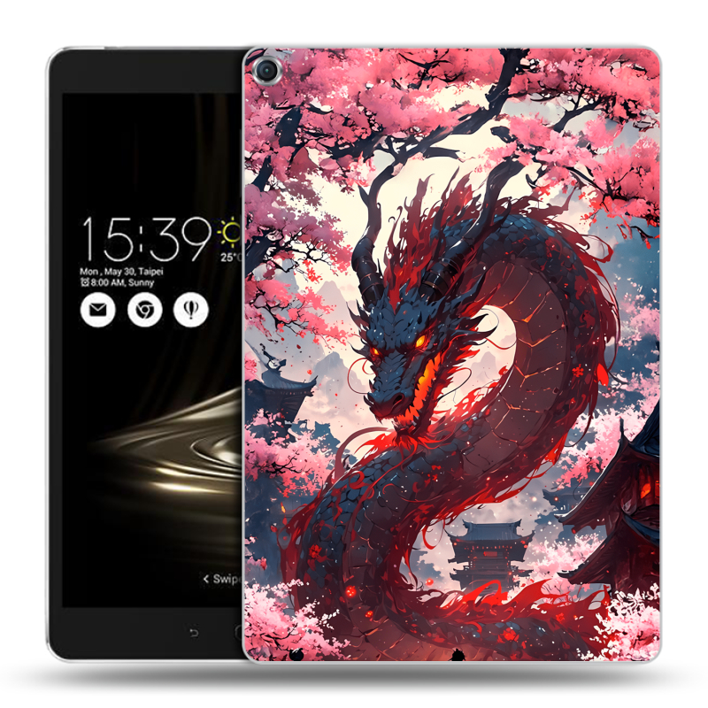 Силиконовый чехол на ASUS ZenPad 3S 10 с принтом Дракон Японский Силиконовый чехол на ASUS ZenPad 3S 10 с принтом Дракон Японский