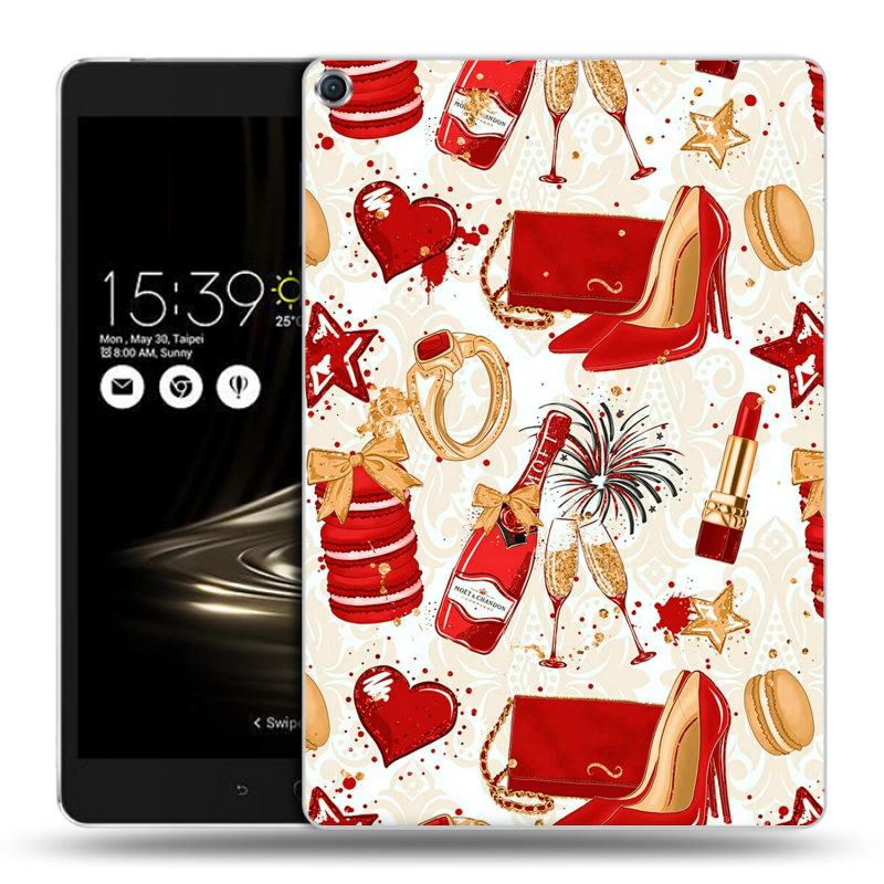 Силиконовый чехол на ASUS ZenPad 3S 10 с принтом Новый год Силиконовый чехол на ASUS ZenPad 3S 10 с принтом Новый год
