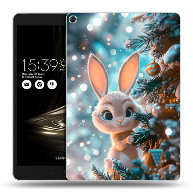 Силиконовый чехол на ASUS ZenPad 3S 10 с принтом Новый год Силиконовый чехол на ASUS ZenPad 3S 10 с принтом Новый год