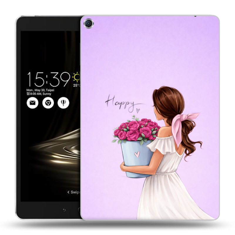 Силиконовый чехол на ASUS ZenPad 3S 10 с принтом женский Силиконовый чехол на ASUS ZenPad 3S 10 с принтом женский