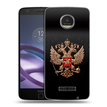 Пластиковый чехол на Lenovo Moto Z Play с принтом Герб России