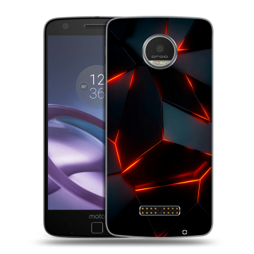 Пластиковый чехол на Lenovo Moto Z Play с принтом Яркие абстракции