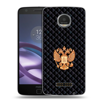 Пластиковый чехол на Lenovo Moto Z Play с принтом Герб России принт