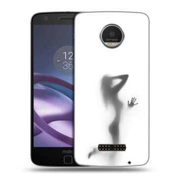 Пластиковый чехол на Lenovo Moto Z Play с принтом Силуэт