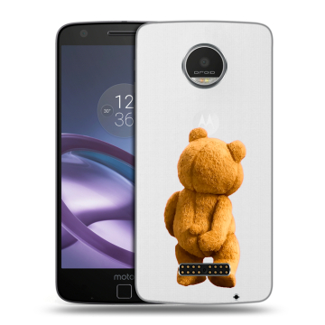 Пластиковый чехол на Lenovo Moto Z Play с принтом Медведь
