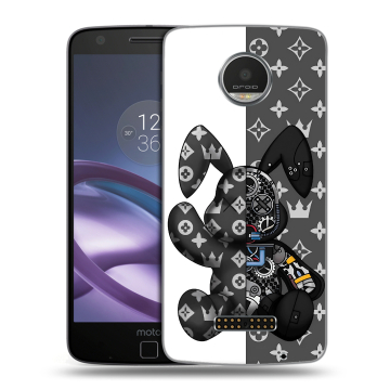Пластиковый чехол на Lenovo Moto Z Play с принтом Луи робот