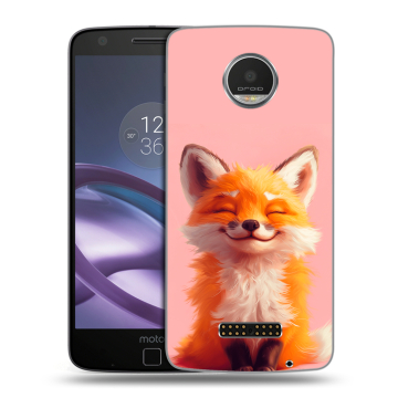 Пластиковый чехол на Lenovo Moto Z Play с принтом милая лиса