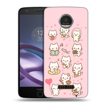 Пластиковый чехол на Lenovo Moto Z Play с принтом Hello Kitty Хелоу Кити