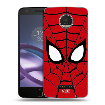 Пластиковый чехол на Lenovo Moto Z Play с принтом человек паук spiderman Пластиковый чехол на Lenovo Moto Z Play с принтом человек паук spiderman