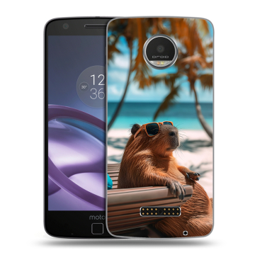 Пластиковый чехол на Lenovo Moto Z Play с принтом Капибара