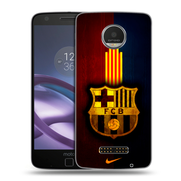 Пластиковый чехол на Lenovo Moto Z Play с принтом Барселона Barcelona