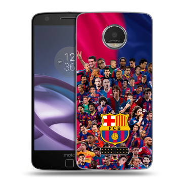 Пластиковый чехол на Lenovo Moto Z Play с принтом Барселона Barcelona