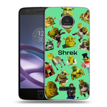 Пластиковый чехол на Lenovo Moto Z Play с принтом Шрек Shrek Пластиковый чехол на Lenovo Moto Z Play с принтом Шрек Shrek
