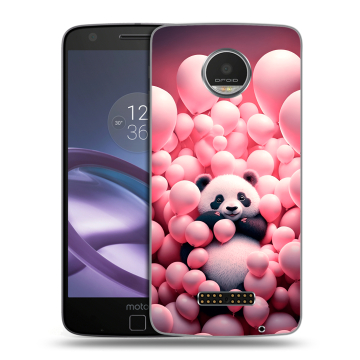 Пластиковый чехол на Lenovo Moto Z Play с принтом Панда