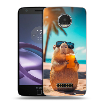 Пластиковый чехол на Lenovo Moto Z Play с принтом Капибара