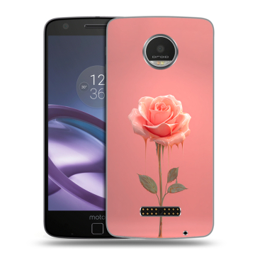 Пластиковый чехол на Lenovo Moto Z Play с принтом Розовая роза Пластиковый чехол на Lenovo Moto Z Play с принтом Розовая роза