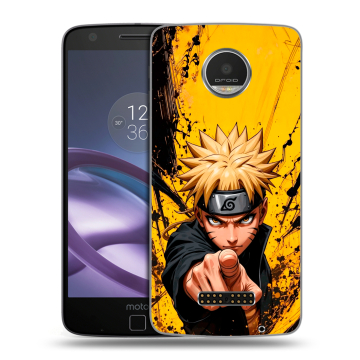 Пластиковый чехол на Lenovo Moto Z Play с принтом Naruto Наруто