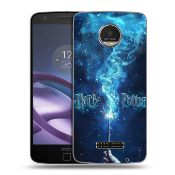 Пластиковый чехол на Lenovo Moto Z Play с принтом Harry Potter Гарри Поттер