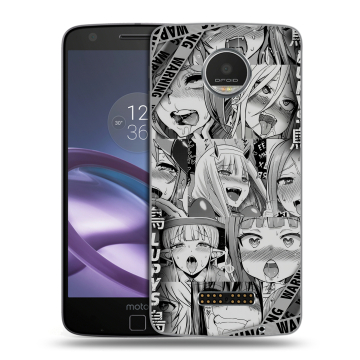 Пластиковый чехол на Lenovo Moto Z Play с принтом Ahegao Ахегао Аниме Пластиковый чехол на Lenovo Moto Z Play с принтом Ahegao Ахегао Аниме